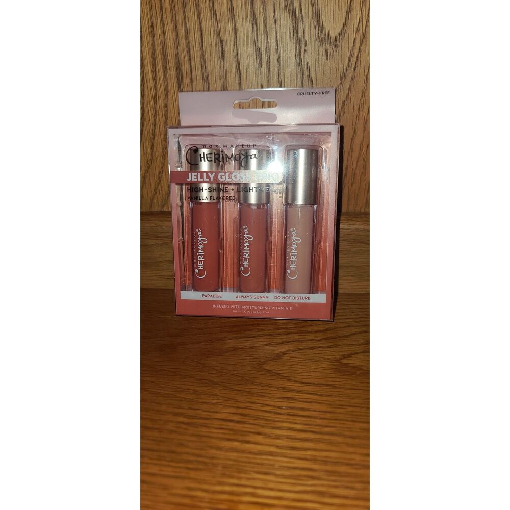 Max Makeup Cherimoya Jelly Glossing Trio 3 Color Set 3 Pack NIB Lot of 2